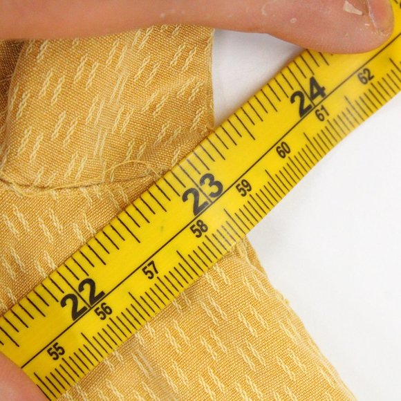 Vintage Jamaica Jaxx Silk Shirt Mens Gold Button Down Short Sleeve Collared M - Picture 8 of 9